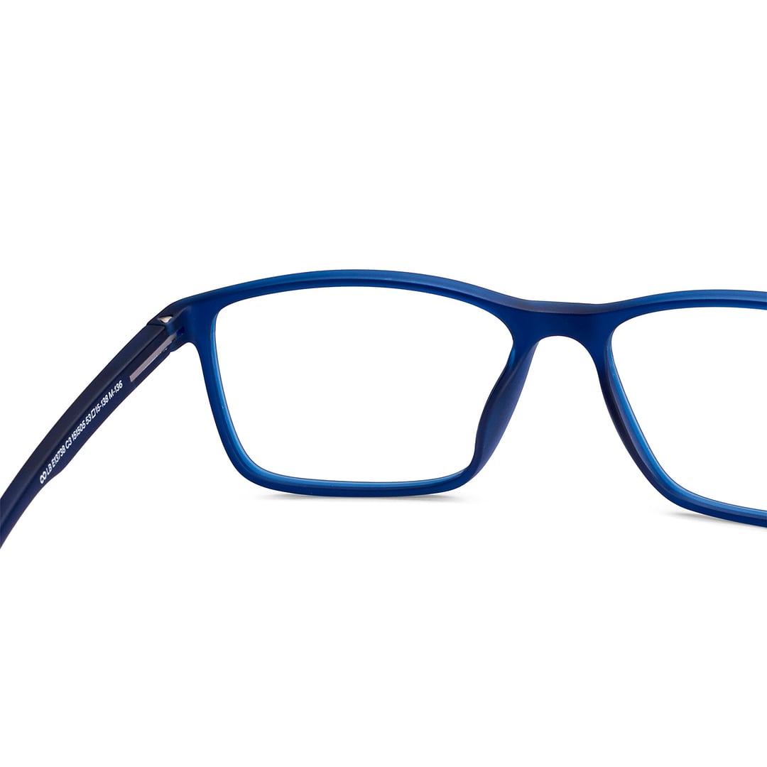 Lenskart BLU Screen Glasses Blue Block Zero Power Screen Glasses : Blue Full Rim Rectangle Lenskart Blu LB E13738-C3 right side