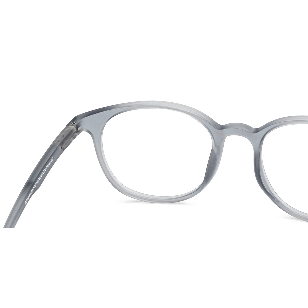 Lenskart BLU Screen Glasses Blue Block Zero Power Screen Glasses : Blue Transparent Full Rim Round Lenskart BLU LB E14240-C2 right side