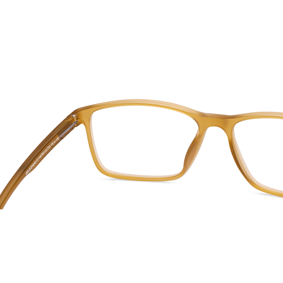 Lenskart BLU Screen Glasses Blue Block Zero Power Screen Glasses : Brown Transparent Full Rim Rectangle Lenskart BLU LB E14242-C3 right side