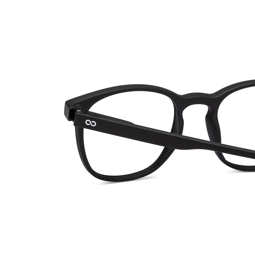 Lenskart Hustlr Screen Glasses Blue Block Zero Power Screen Glasses : Dark Night Full Rim Square Lenskart HUSTLR LB E14058-W C1 right side