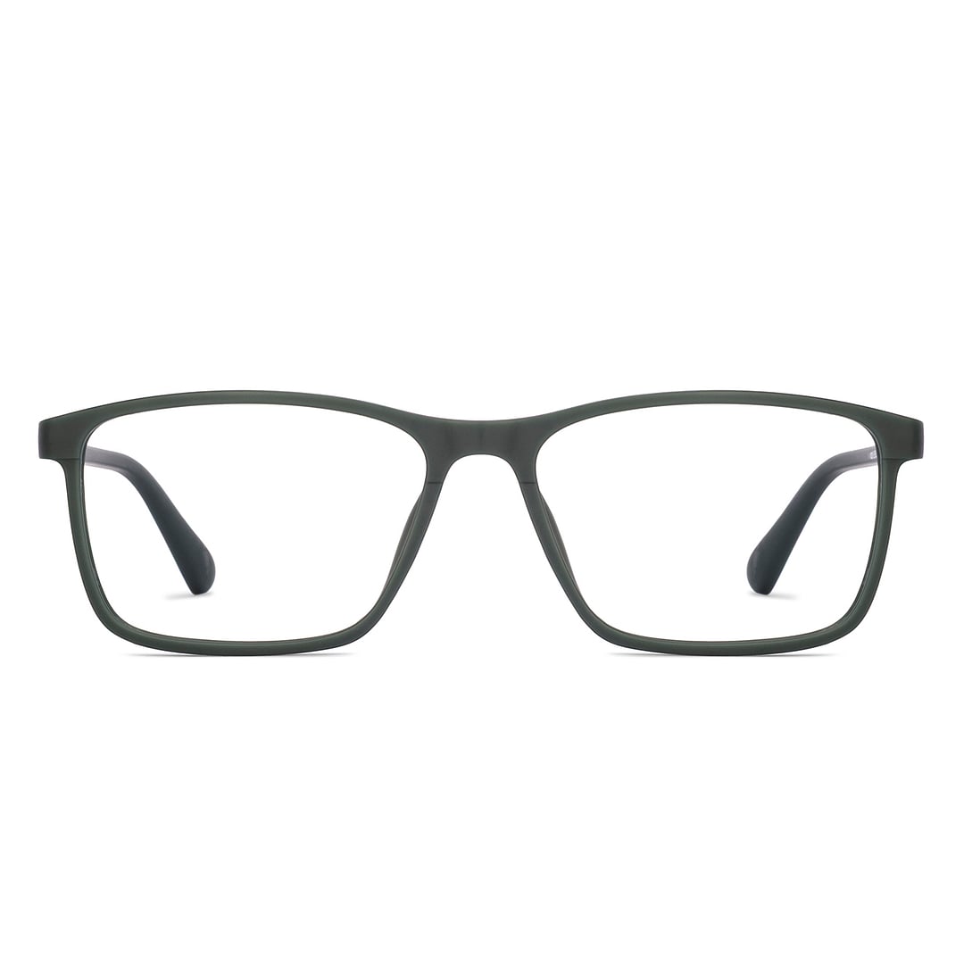 Lenskart BLU Screen Glasses Blue Block Zero Power Screen Glasses : Green Full Rim Rectangle Lenskart Blu LB E13738-C5 right side
