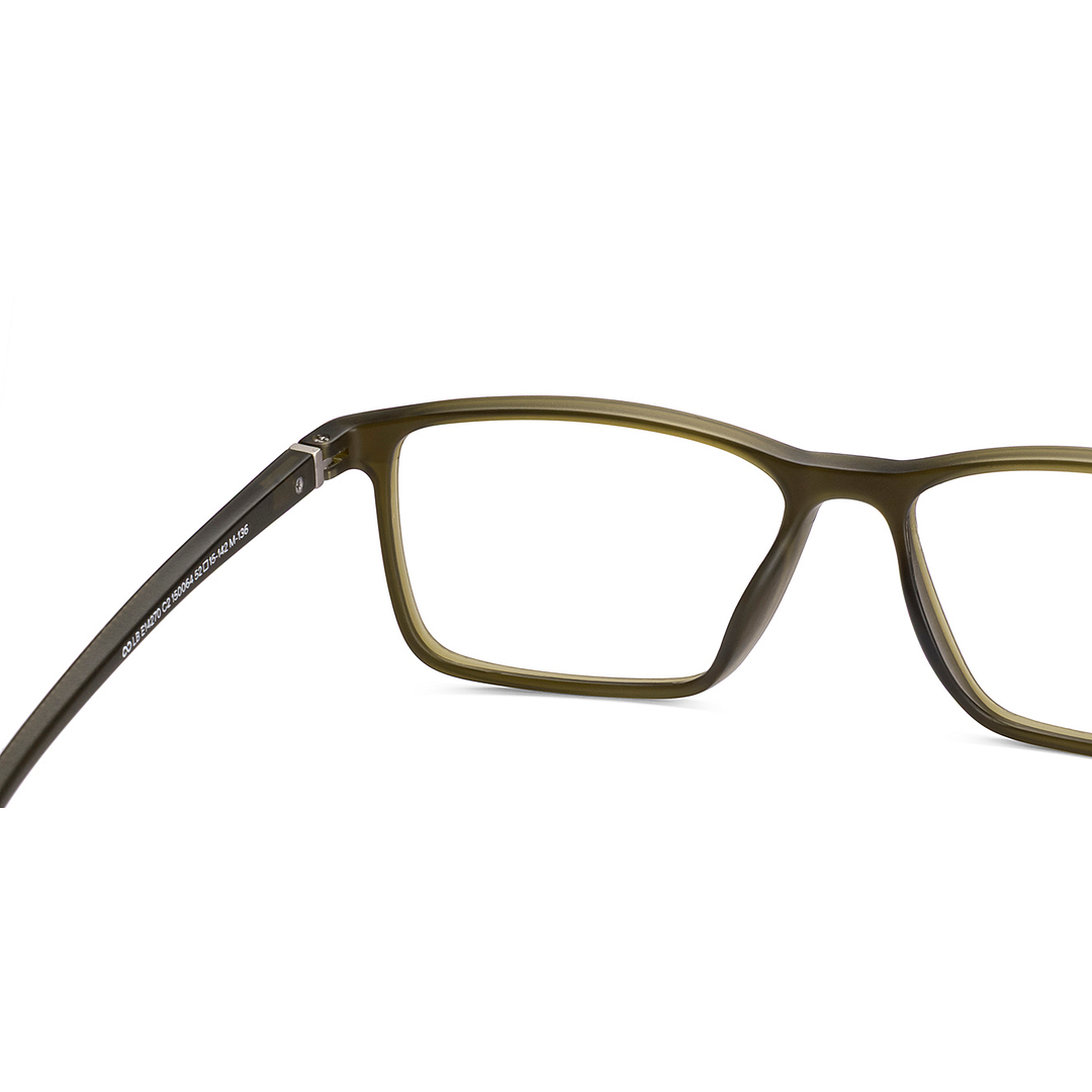 Lenskart BLU Screen Glasses Blue Block Zero Power Screen Glasses : Green Full Rim Rectangle Lenskart Blu LB E14270-C2 right side