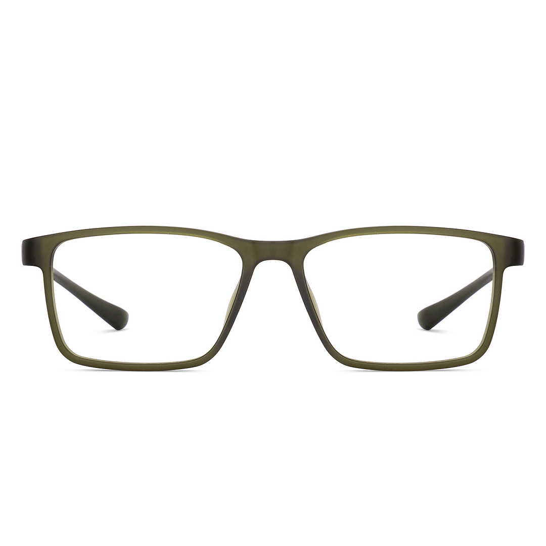 Lenskart BLU Screen Glasses Blue Block Zero Power Screen Glasses : Green Full Rim Rectangle Lenskart BLU LB E14283-C2 right side