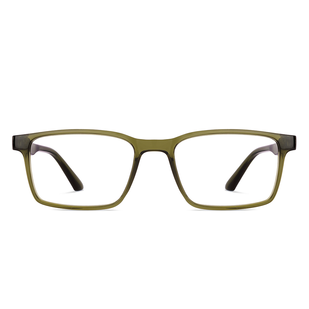 Lenskart BLU Screen Glasses Blue Block Zero Power Screen Glasses : Green Full Rim Rectangle Lenskart Blu LB E14454-C2 right side