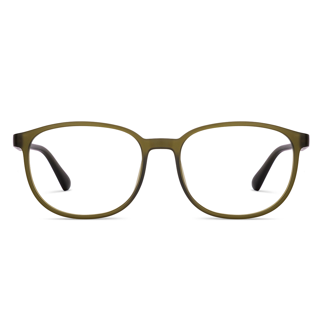 Lenskart BLU Screen Glasses Blue Block Zero Power Screen Glasses : Green Full Rim Round Lenskart Blu-C4 right side