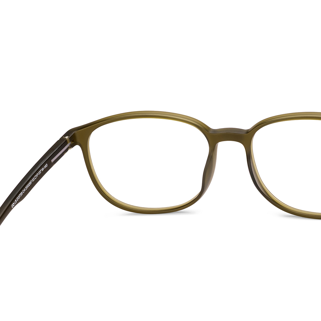 Lenskart BLU Screen Glasses Blue Block Zero Power Screen Glasses : Green Full Rim Round Lenskart Blu-C4 right side