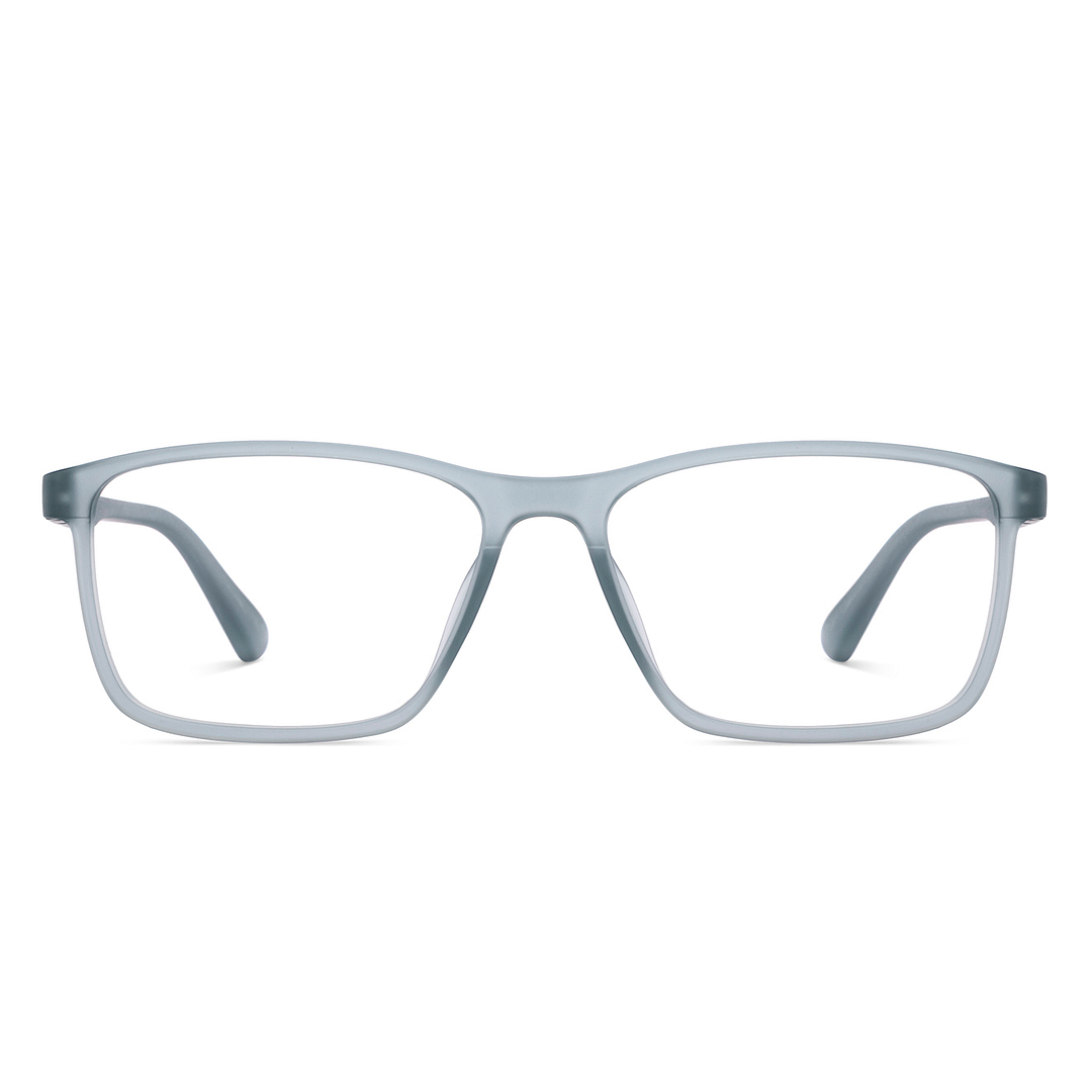 Lenskart BLU Screen Glasses Blue Block Zero Power Screen Glasses : Grey Transparent Full Rim Rectangle Lenskart Blu LB E14242-C1 right side