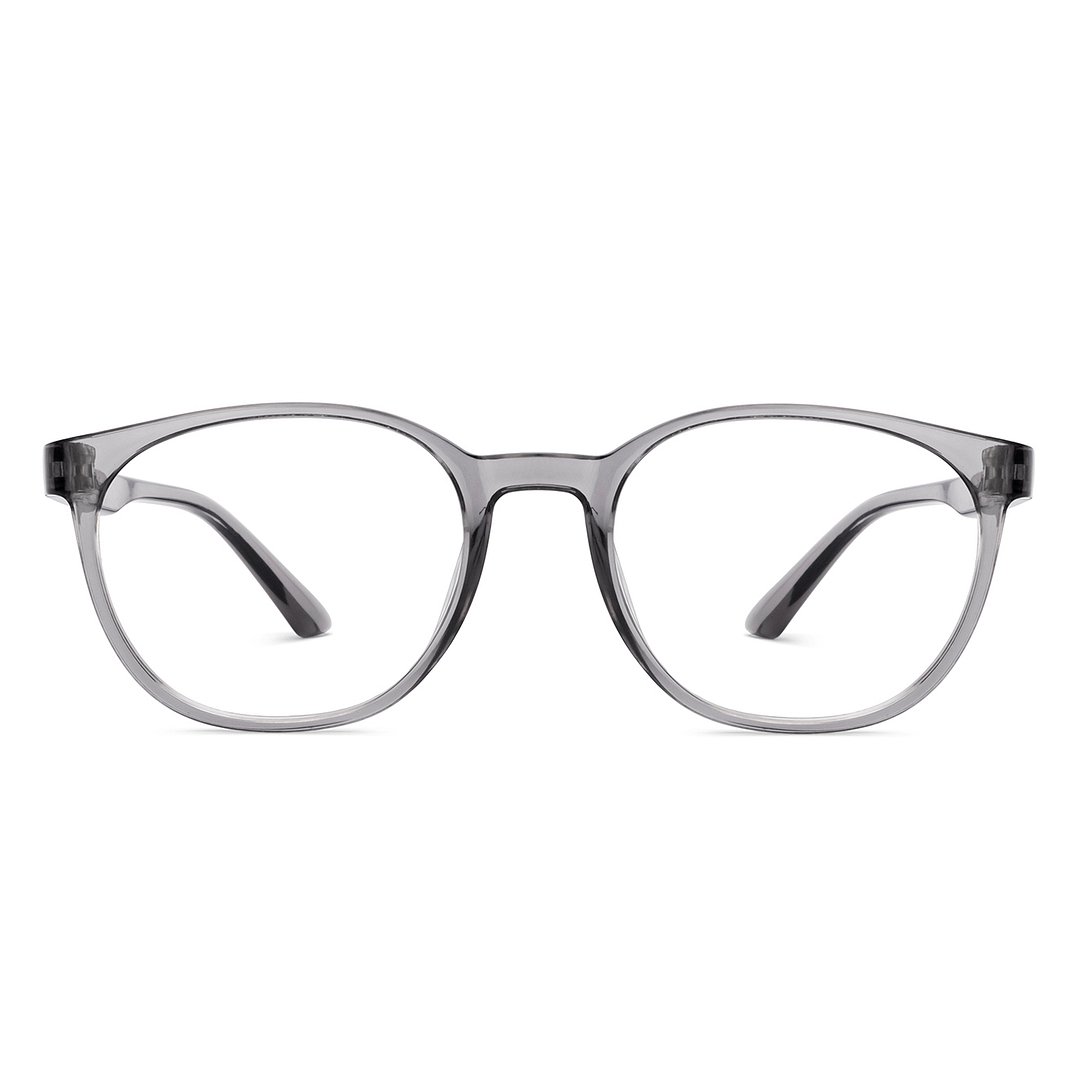 Lenskart BLU Screen Glasses Blue Block Zero Power Screen Glasses : Grey Transparent Grey Full Rim Round Lenskart Blu LB E14061-C3 right side