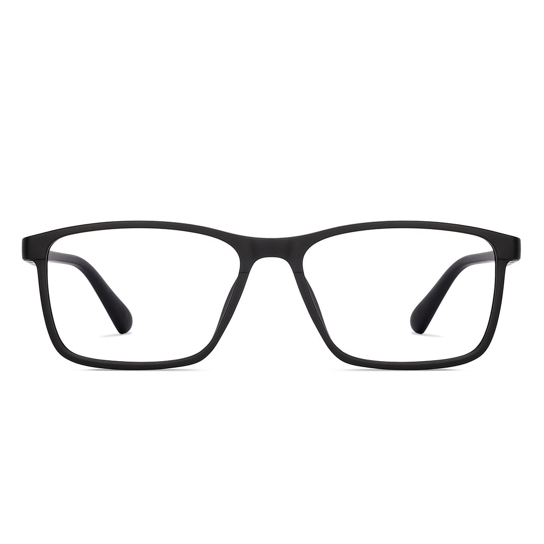 Lenskart BLU Screen Glasses Blue Block Zero Power Screen Glasses : Matte Black Full Rim Rectangle Lenskart BLU LB E13738-C1 right side