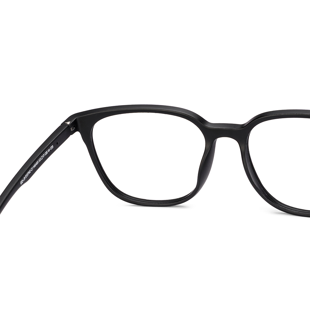 Lenskart BLU Screen Glasses Blue Block Zero Power Screen Glasses : Matte Black Full Rim Square Lenskart BLU LB E13740-C1 right side