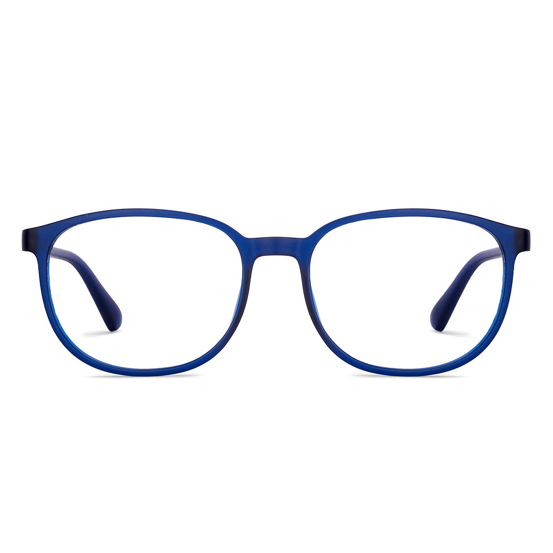 Lenskart BLU Screen Glasses Blue Block Zero Power Screen Glasses : Navy Blue Full Rim Square Lenskart Blu-C5 right side
