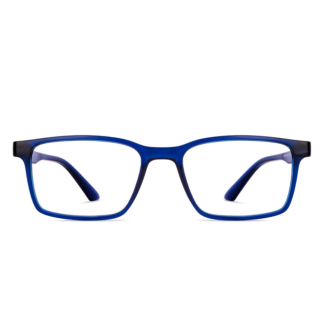 Lenskart BLU Screen Glasses Blue Block Zero Power Screen Glasses : Navy Full Rim Rectangle Lenskart Blu LB E14454-C3 right side