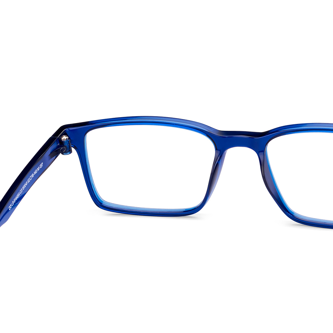 Lenskart BLU Screen Glasses Blue Block Zero Power Screen Glasses : Navy Full Rim Rectangle Lenskart Blu LB E14454-C3 right side