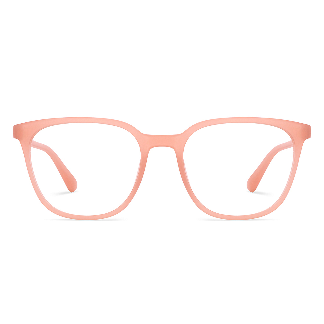 Lenskart BLU Screen Glasses Blue Block Zero Power Screen Glasses : Orange Full Rim Square Lenskart Blu-C7 LB E13740 right side