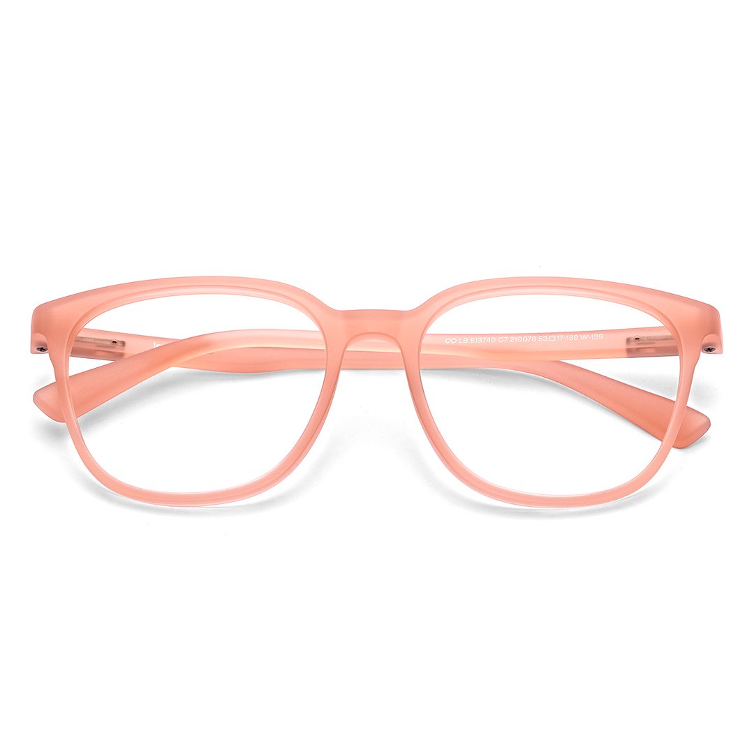 Lenskart BLU Screen Glasses Blue Block Zero Power Screen Glasses : Orange Full Rim Square Lenskart Blu-C7 LB E13740 left side