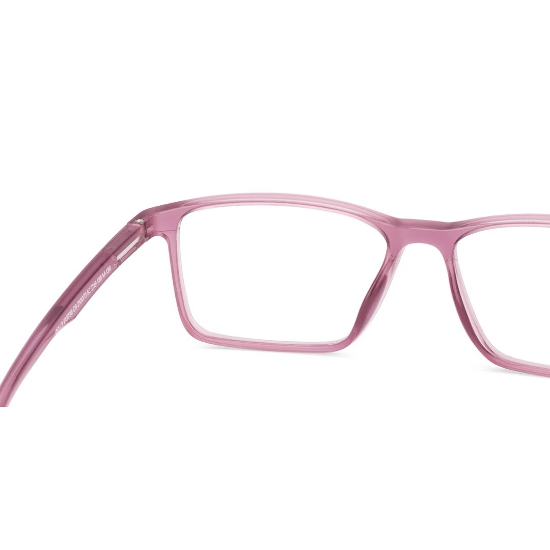 Lenskart BLU Screen Glasses Blue Block Zero Power Screen Glasses : Purple Full Rim Rectangle Lenskart Blu-C8 LB E13738 right side