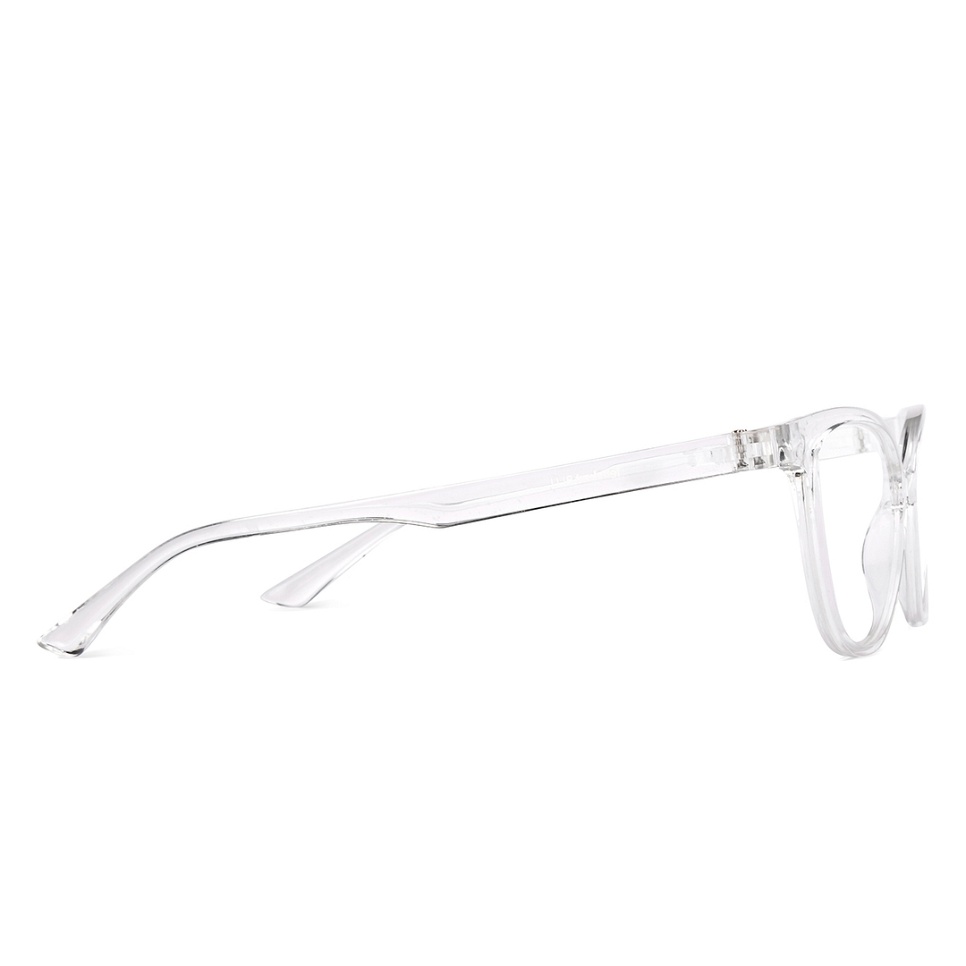 Lenskart BLU Screen Glasses Blue Block Zero Power Screen Glasses : Transparent Full Rim Cat Eye Lenskart Blu LB E14452-C2 left side