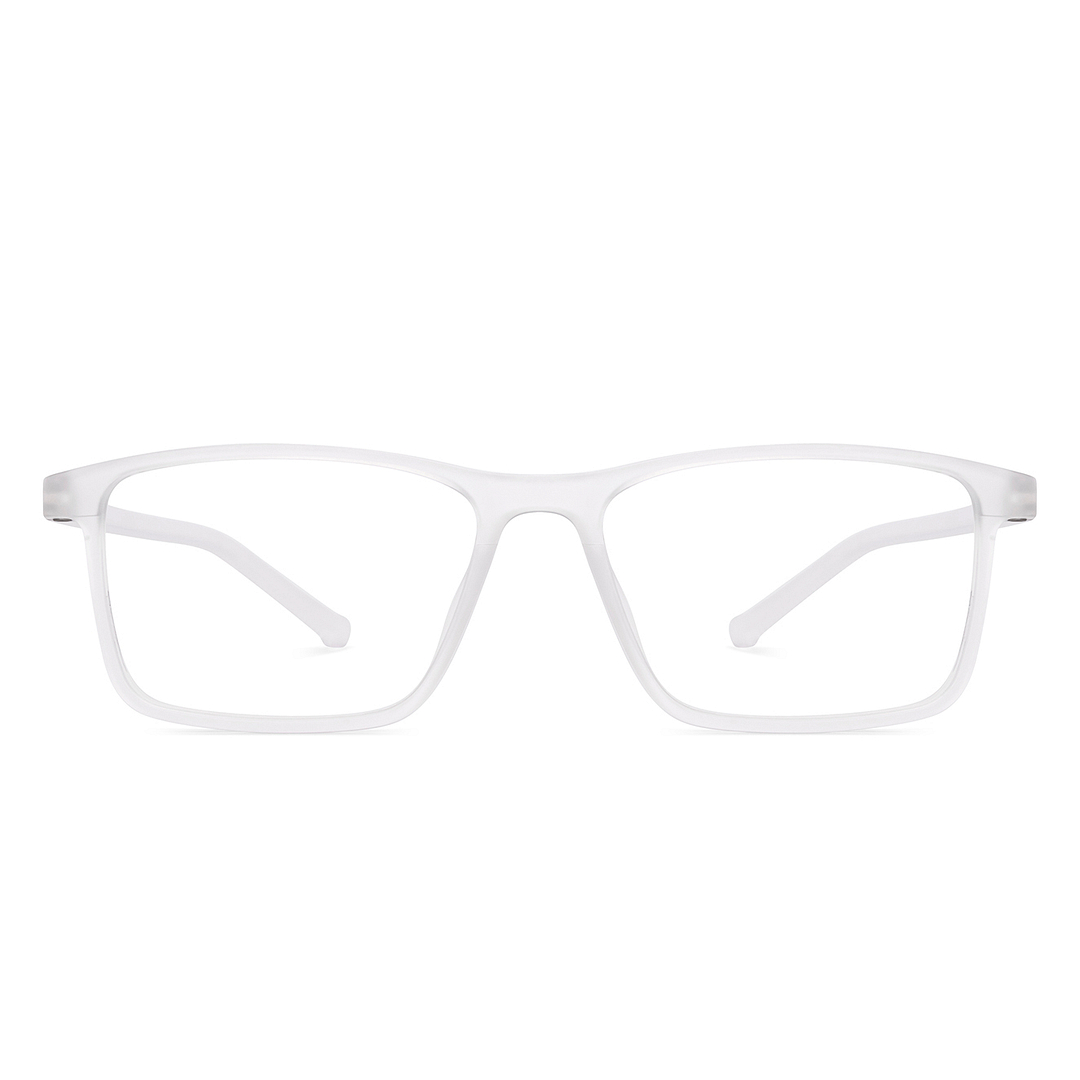 Lenskart BLU Screen Glasses Blue Block Zero Power Screen Glasses : Transparent Full Rim Rectangle Lenskart Blu LB E14270-C4 right side