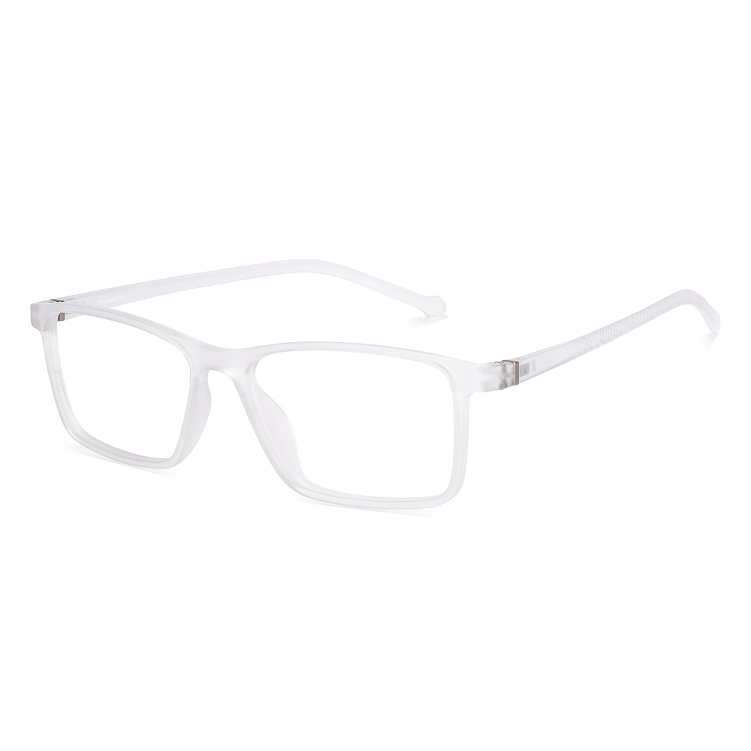 Lenskart BLU Screen Glasses Blue Block Zero Power Screen Glasses : Transparent Full Rim Rectangle Lenskart Blu LB E14270-C4 right side
