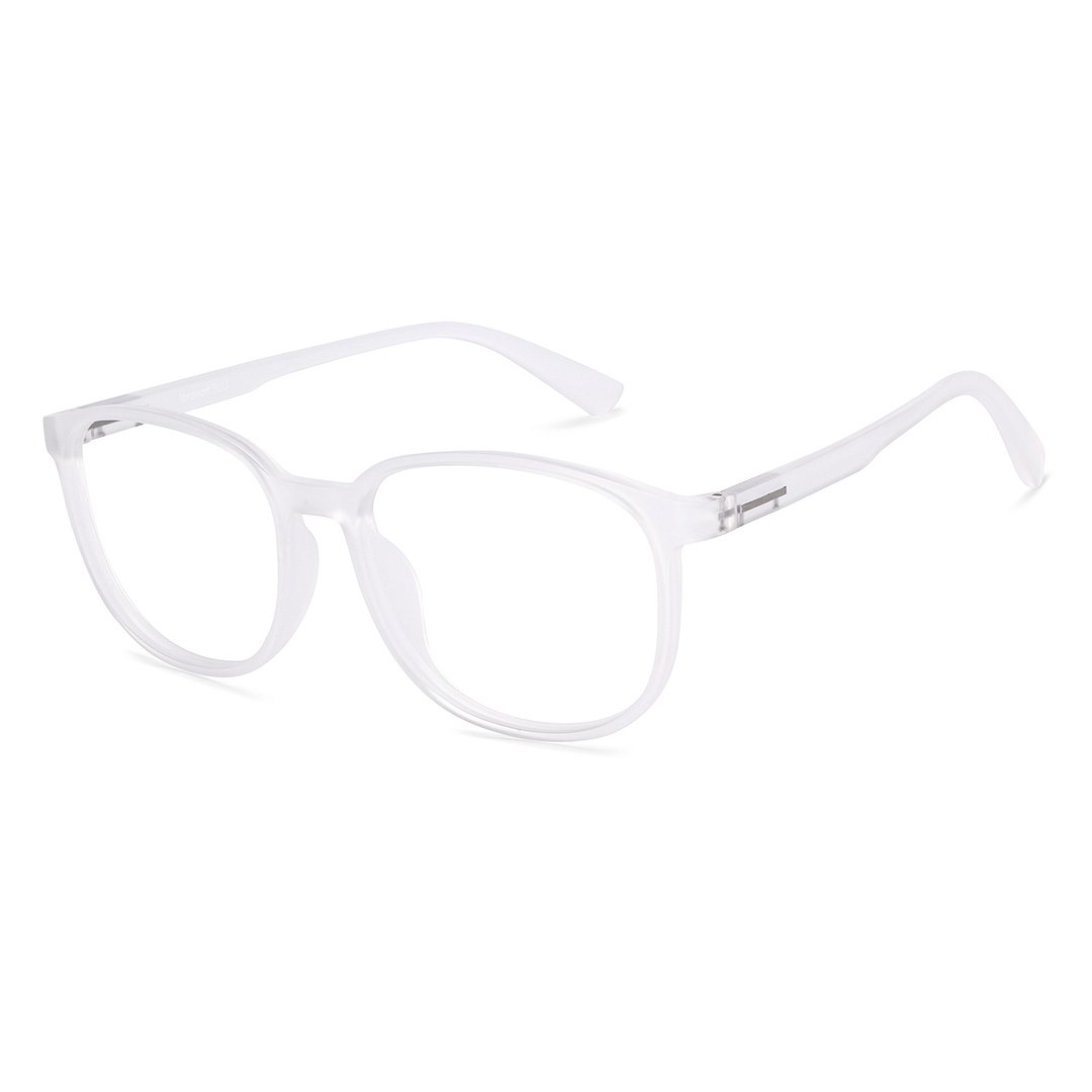 Lenskart BLU Screen Glasses Blue Block Zero Power Screen Glasses : Transparent Full Rim Sqaure Lenskart BLU LB E13739-C3 left side