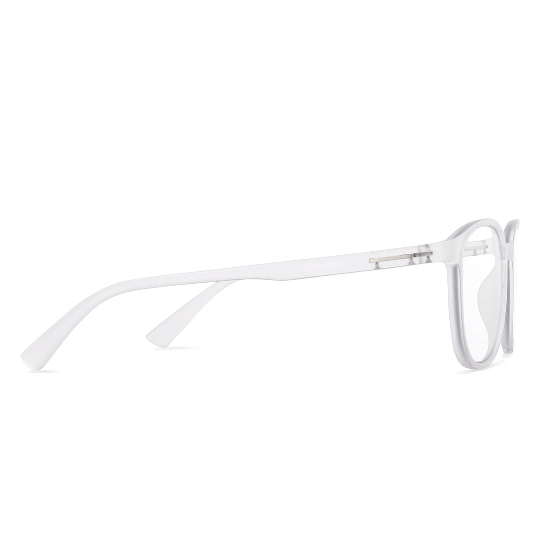 Lenskart BLU Screen Glasses Blue Block Zero Power Screen Glasses : Transparent Full Rim Sqaure Lenskart BLU LB E13739-C3 left side