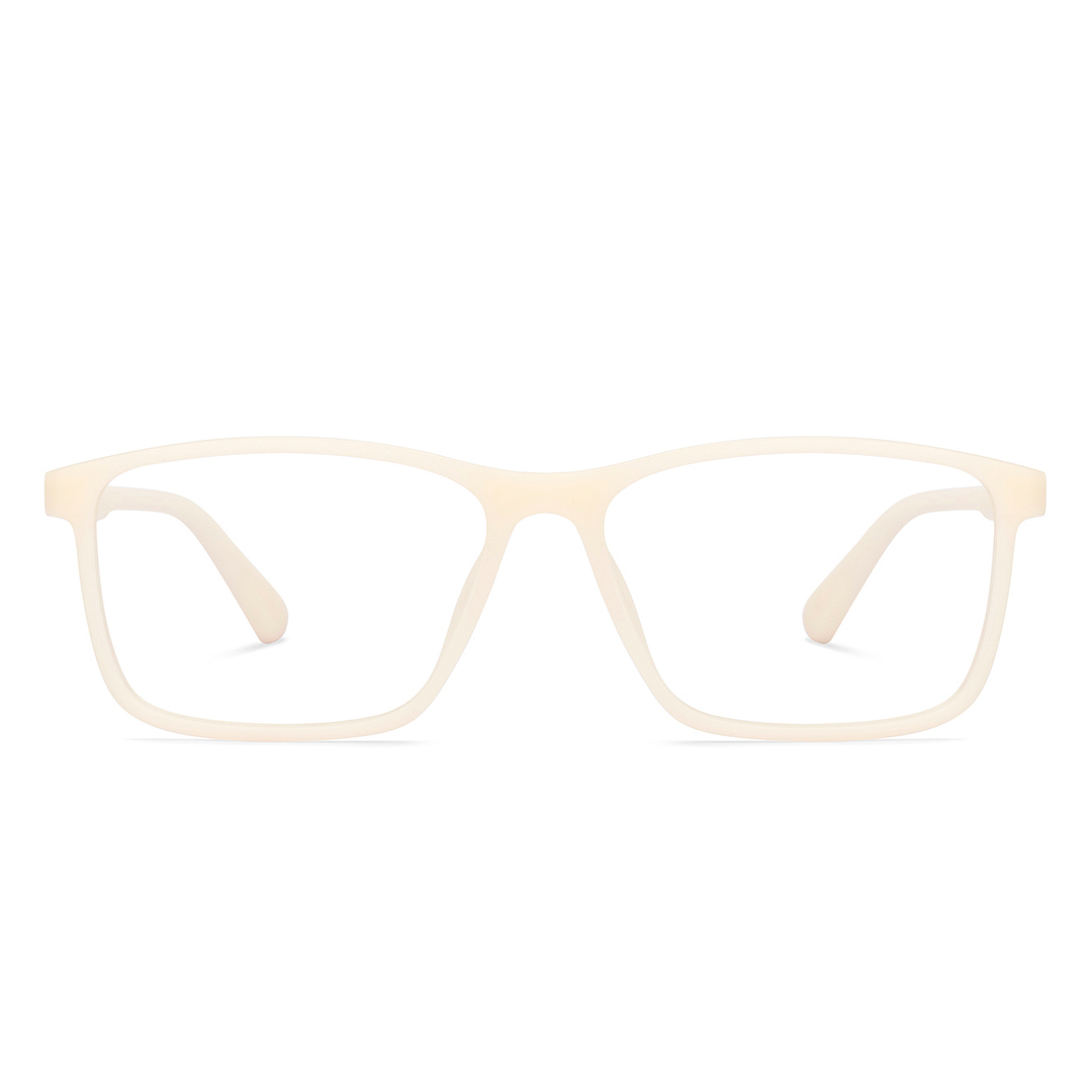 Lenskart BLU Screen Glasses Blue Block Zero Power Screen Glasses : White Full Rim Rectangle Lenskart BLU LB E13738-C4 right side