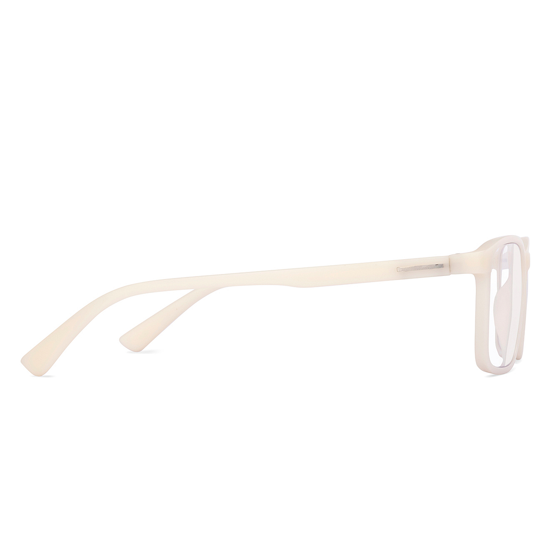 Lenskart BLU Screen Glasses Blue Block Zero Power Screen Glasses : White Full Rim Rectangle Lenskart BLU LB E13738-C4 left side