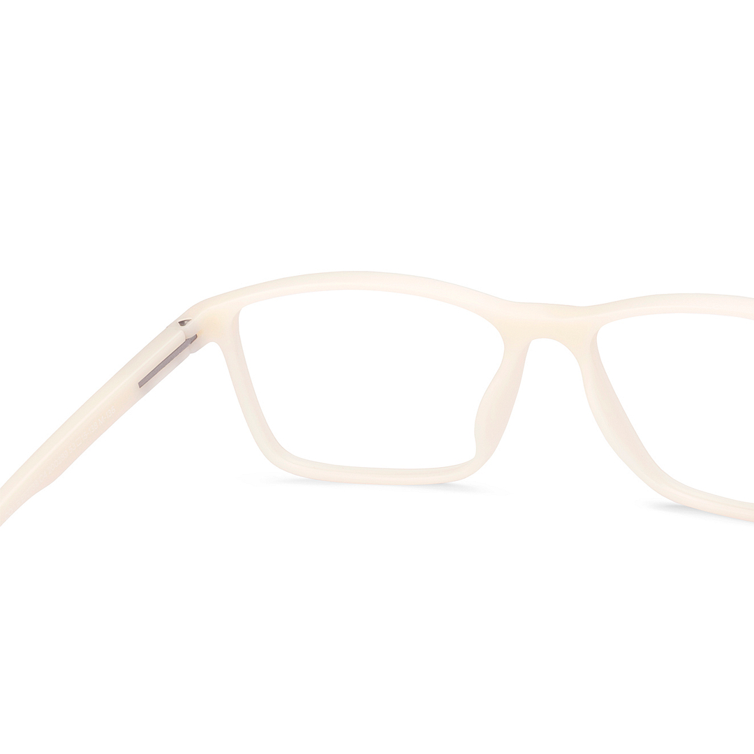 Lenskart BLU Screen Glasses Blue Block Zero Power Screen Glasses : White Full Rim Rectangle Lenskart BLU LB E13738-C4 right side