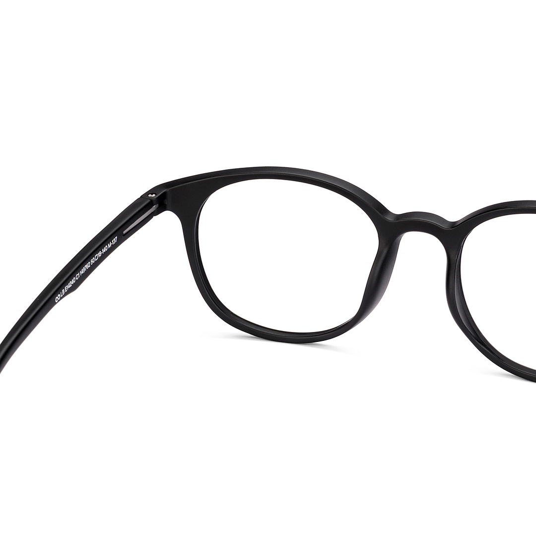 Lenskart BLU Screen Glasses Blue Block Zero Power Screen Glasses: Black Full Rim Round Lenskart BLU LB E14240-C1 right side