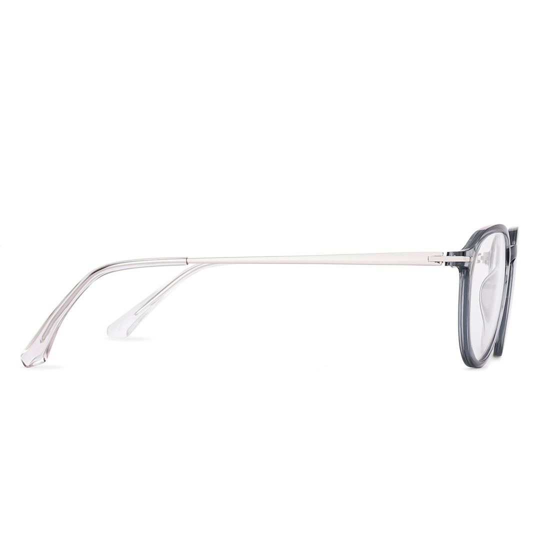 Lenskart Blu Grey Gunmetal Full Rim Round Lenskart Blu LB E14788 Eyeglasses left side