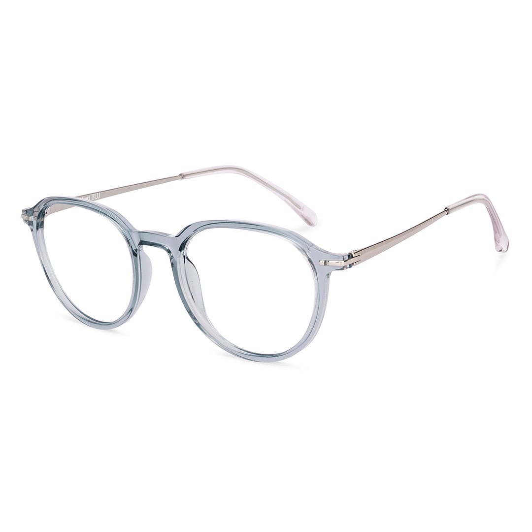 Lenskart Blu Blue Light Gunmetal Full Rim Round Lenskart Blu LB E14788 Eyeglasses left side