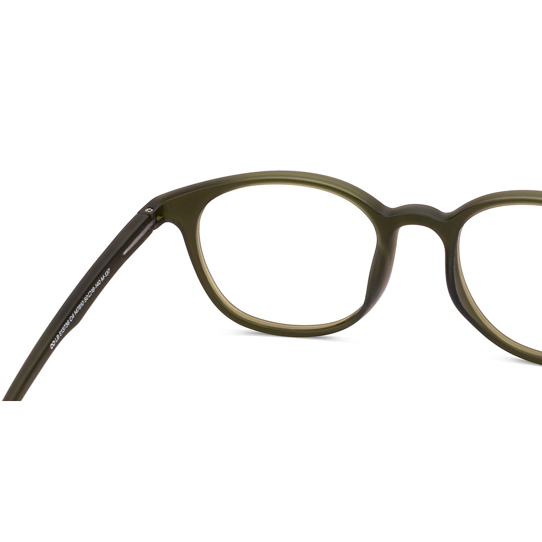 Lenskart BLU Screen Glasses Blue Block Zero Power Screen Glasses: Matte Green Matte Green Full Rim Round Lenskart BLU LB E13736-C4 right side