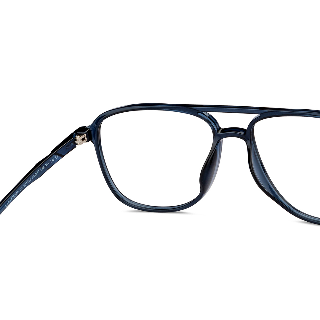 Lenskart Air Online Sky Blue Full Rim Aviator right side