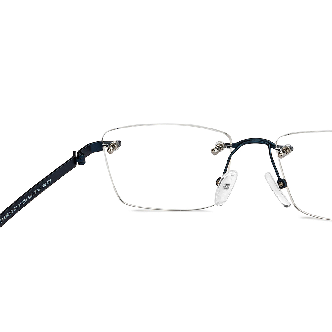 Lenskart Air Online Sky Blue Rimless Rectangle right side