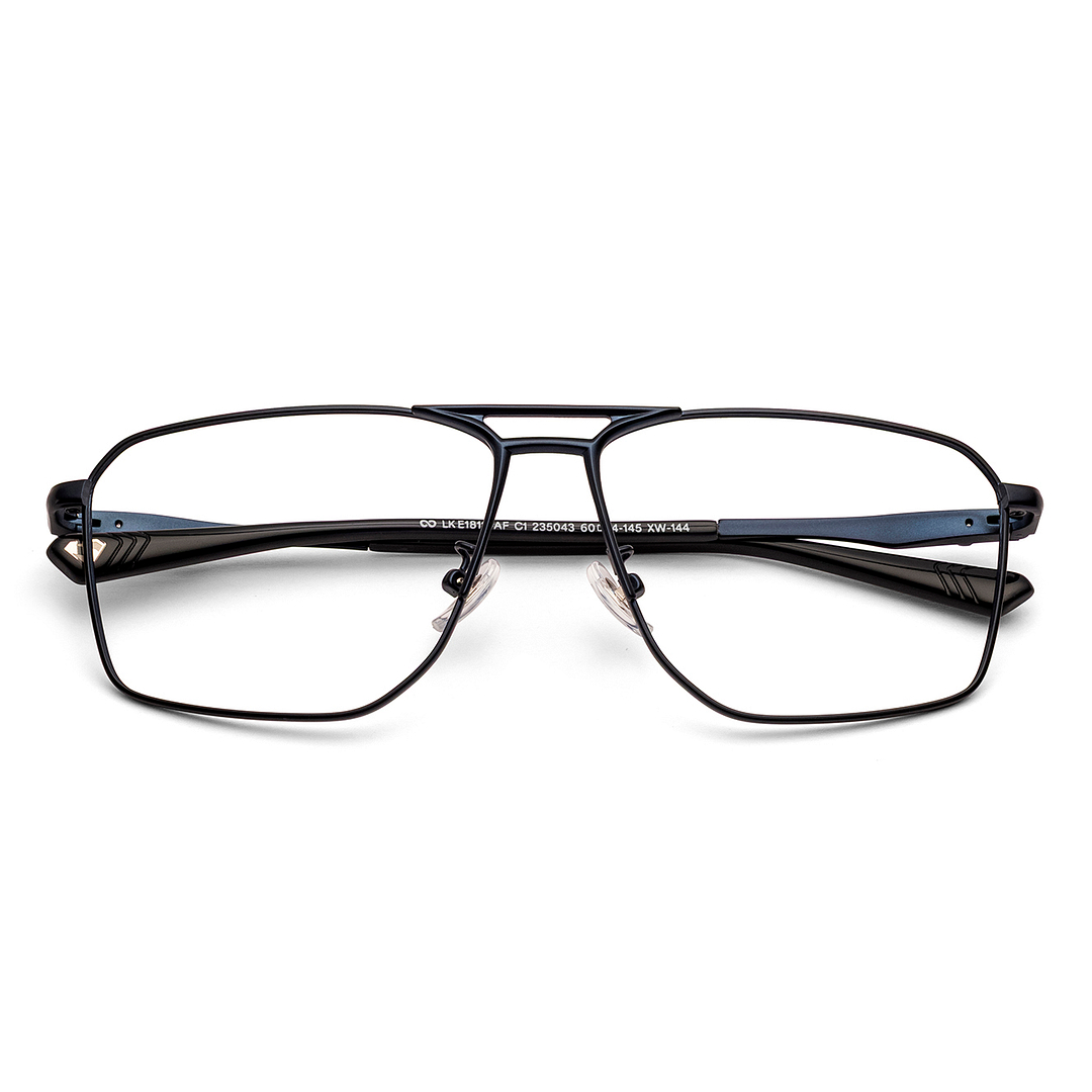 Lenskart STUDIO Blue Full Rim Geometric left side