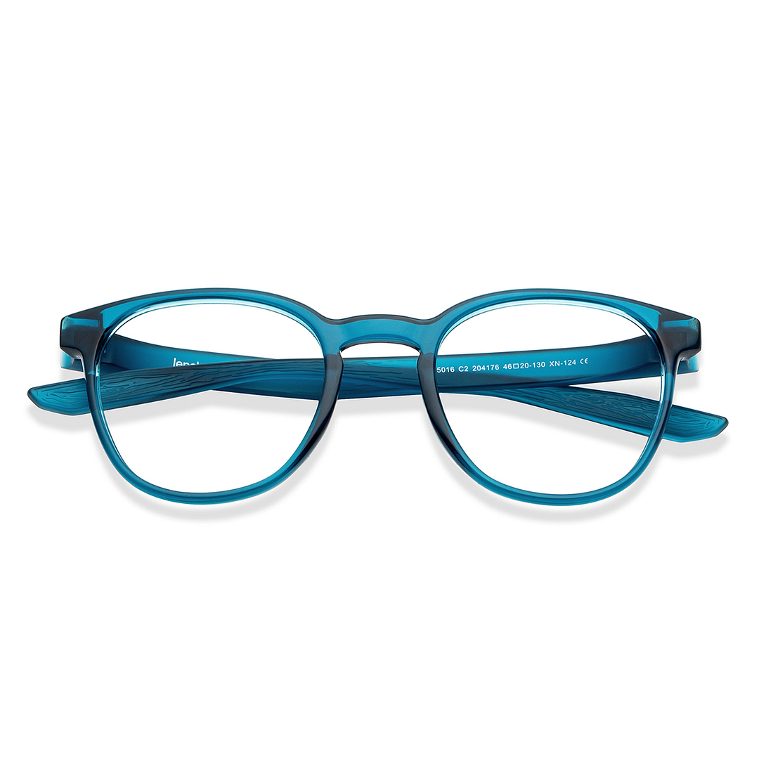 Lenskart Air Online Sky Blue Full Rim Round left side