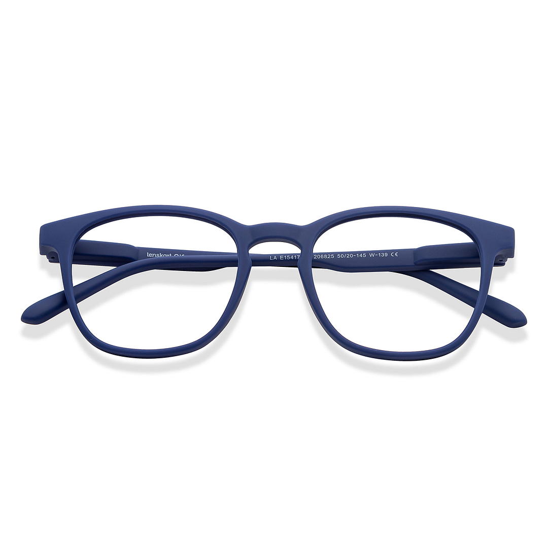 Lenskart Hustlr Online Midnight Blue Full Rim Square left side