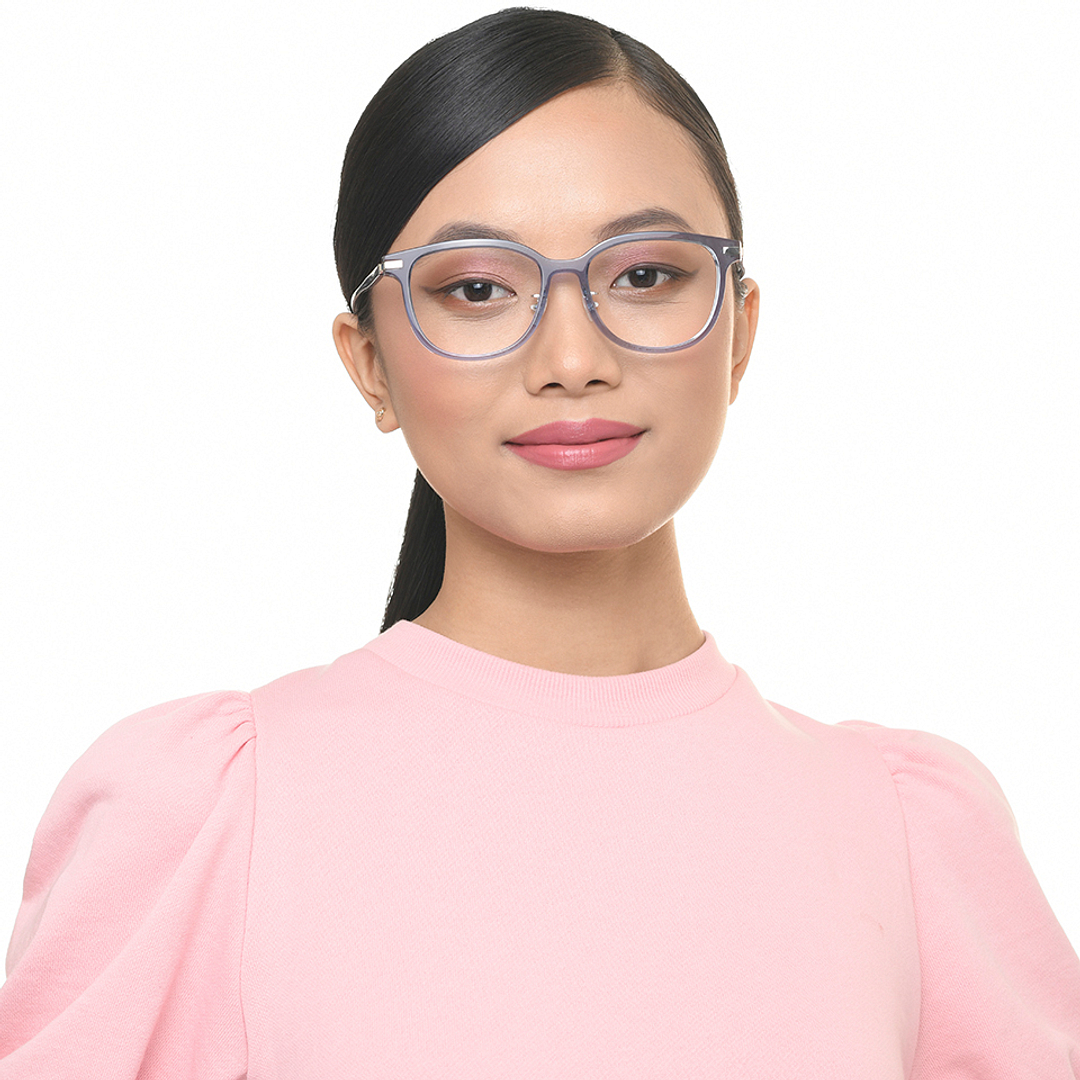 Lenskart Sky Blue Full Rim Square left side