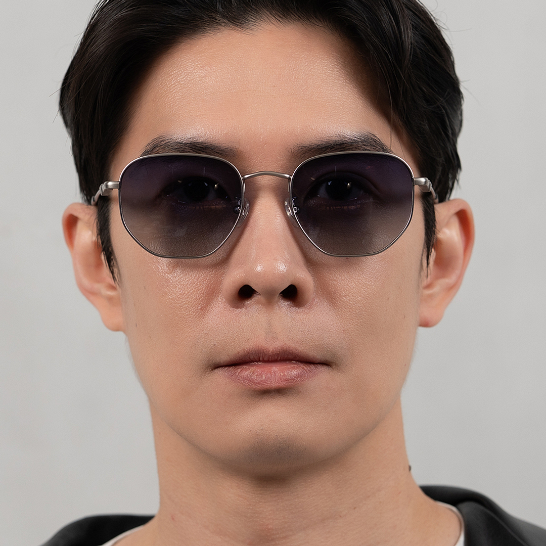 Lenskart STUDIO Gunmetal Full Rim Geometric right side