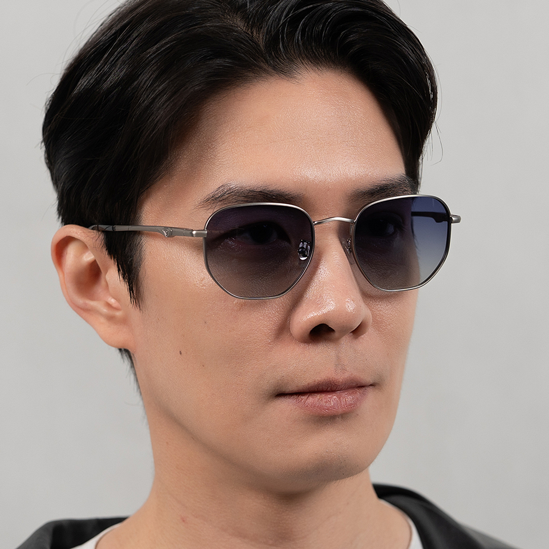 Lenskart STUDIO Gunmetal Full Rim Geometric left side