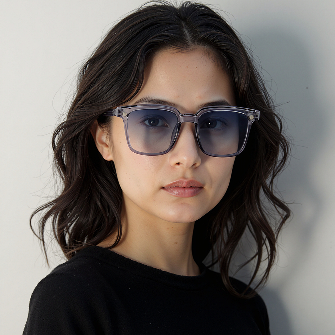 Lenskart Air Light Grey Full Rim Square right side