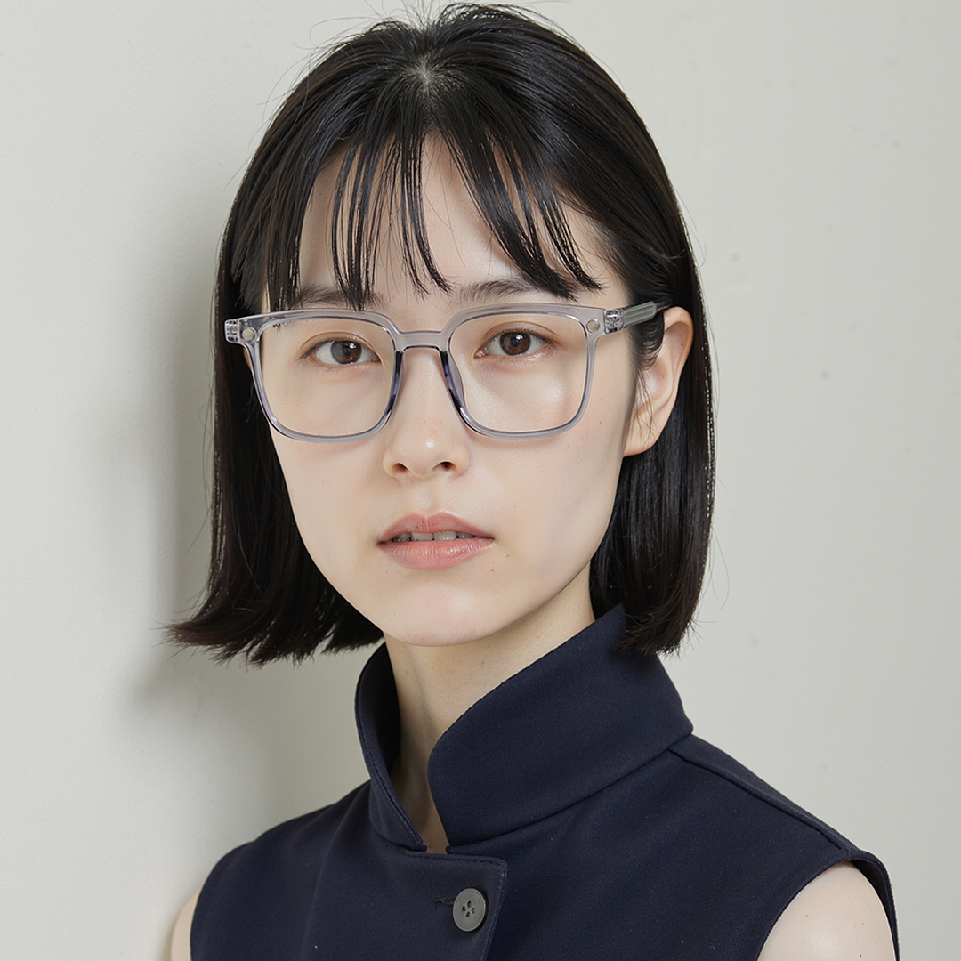 Lenskart Air Light Grey Full Rim Square right side