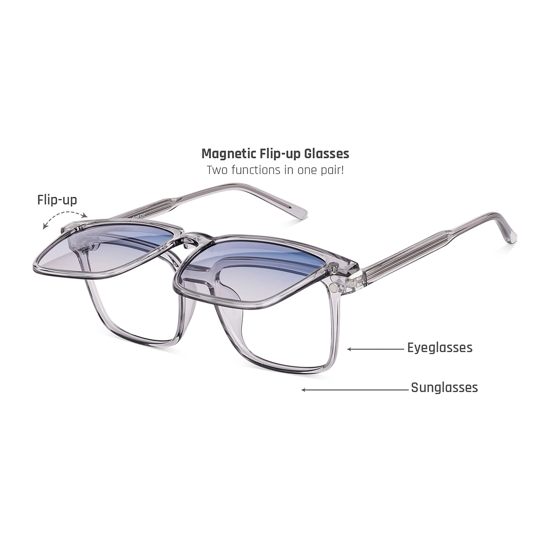 Lenskart Air Light Grey Full Rim Square right side