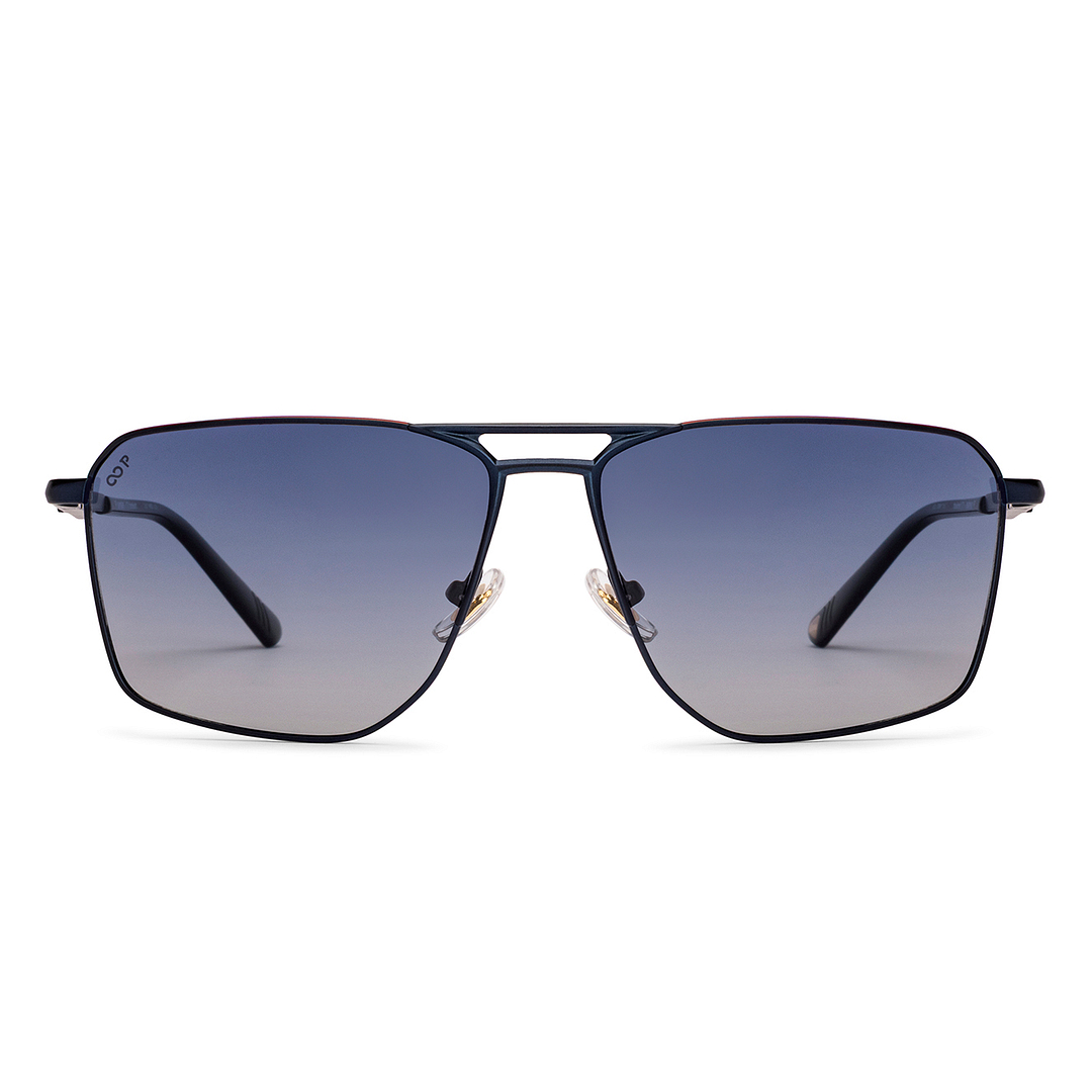 Lenskart Blue Full Rim Geometric right side