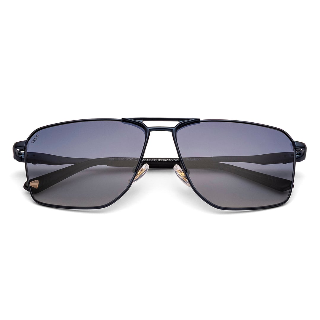 Lenskart Blue Full Rim Geometric left side