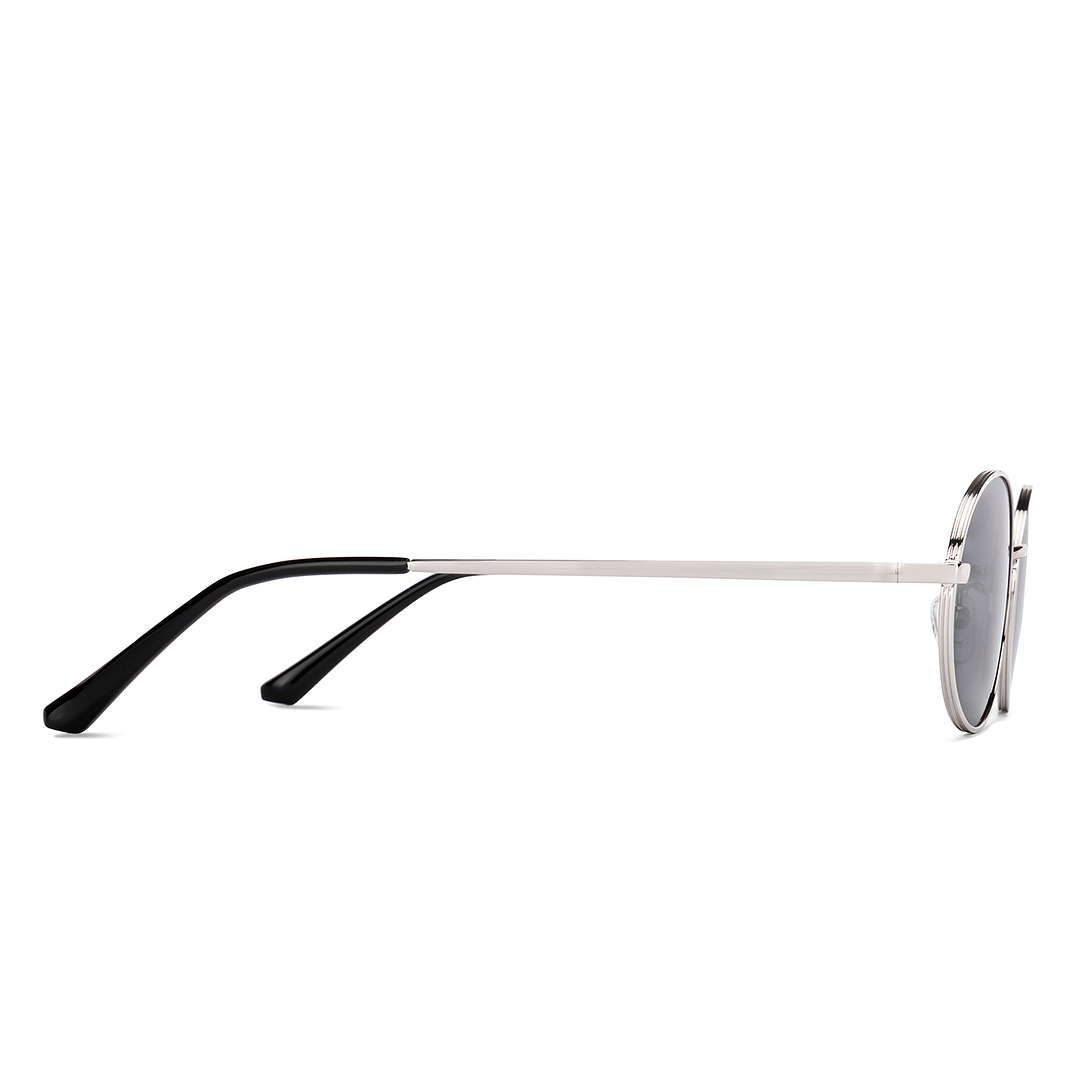 Lenskart Silver Full Rim Round left side