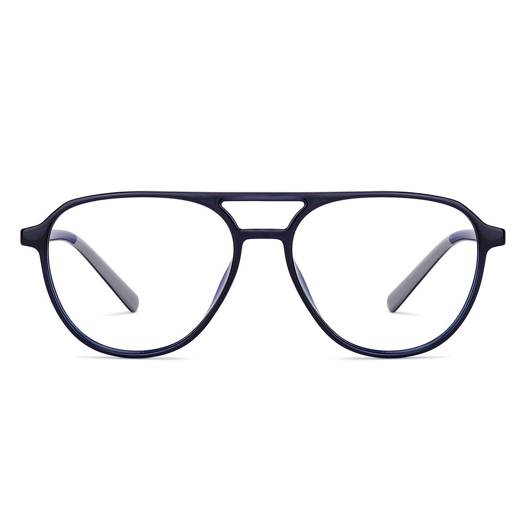 Lenskart Air Online Sky Blue Full Rim Aviator left side