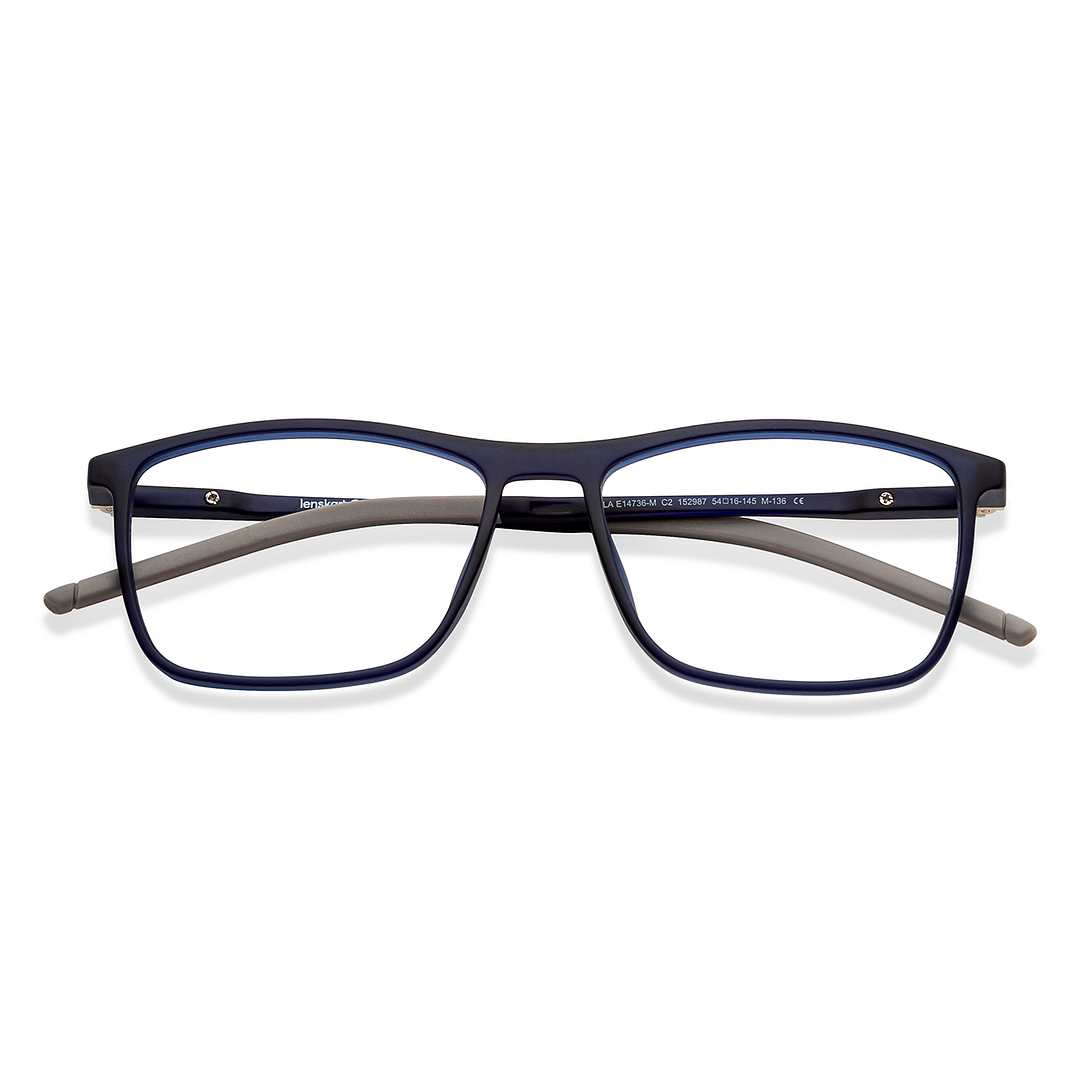 Lenskart Air Navy Blue Full Rim Rectangle left side