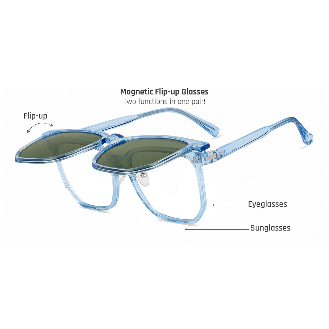 Lenskart Air Sky Blue Full Rim Square left side