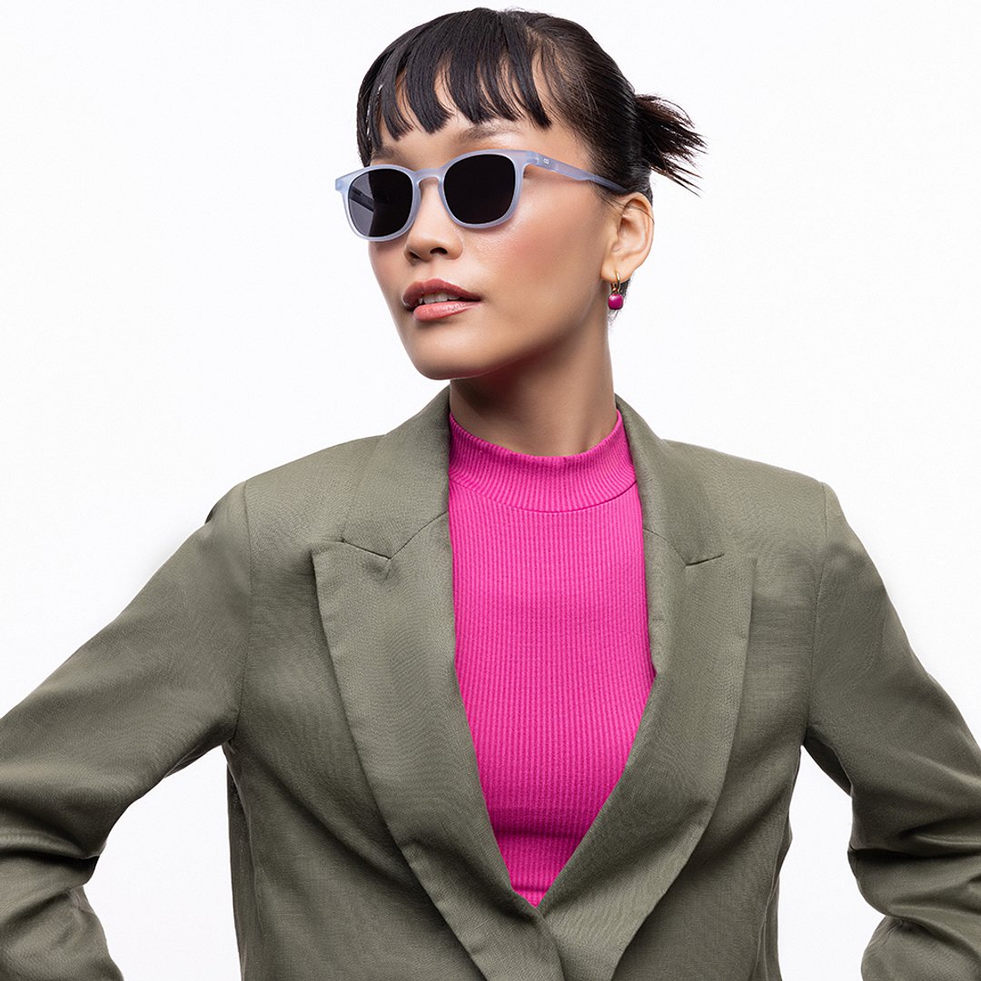 Lenskart Hustlr Online Blue sky Full Rim Square left side